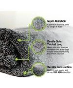 Microfiber Double Twist Drying Towel 60x90cm - 1100gsm ingrijireauto.ro - 6