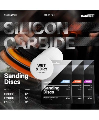 CarPro SiC P1500 Sanding Discs 80mm - 10 bucati - Smirghel umed/uscat ingrijireauto.ro - 1