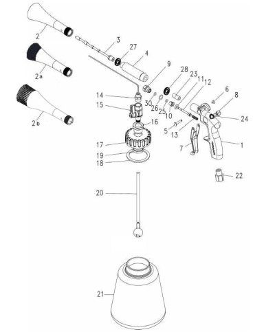 Air Reverse Switch Assembly - SPZ010017 - Piesa de schimb pentru Tornador Z-010, Z-020, Z-020S si Z-010S- Robinet Valva Tornador